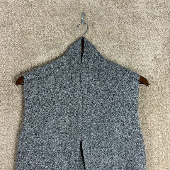Talbots Sweater Vest Womens Size Small Gray Knit Shawl Collar Open Front Pockets - Picture 2 of 10